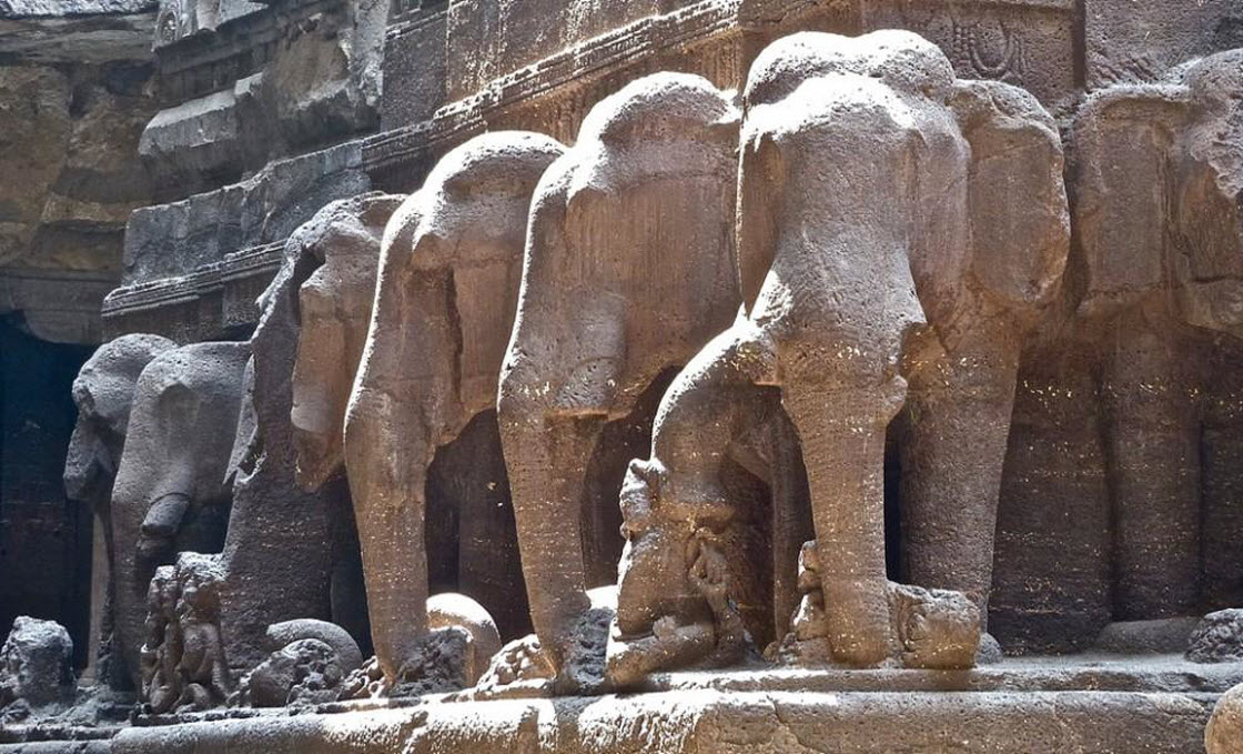 Уникальный храм Кайласанатха архитектура