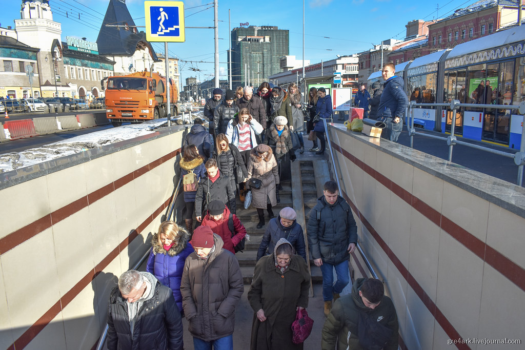 Как в Москве устроили автобусный коллапс пешеходный переход