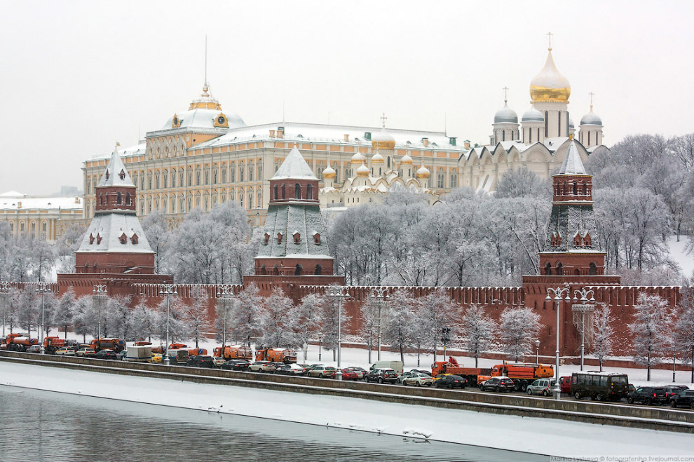 Прогулка по Москве после снегопада пейзажи