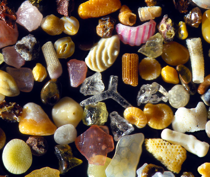 Вот как выглядит песок, если увеличить его под микроскопом в 300 раз 