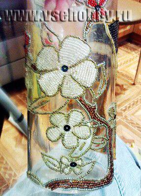 Декор вазы бисером своими руками: мастер-класс бисероплетение