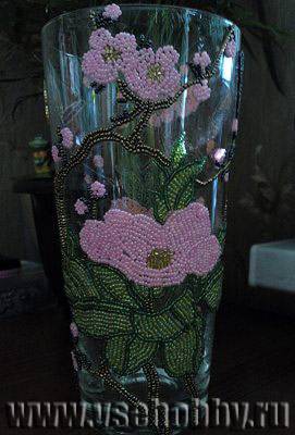 Декор вазы бисером своими руками: мастер-класс бисероплетение