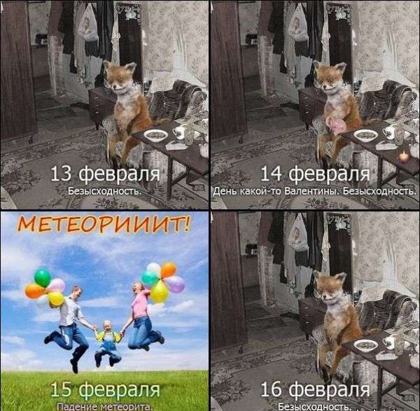 Метеорит доставлений та інші приколи про катаклізм (54 фото)